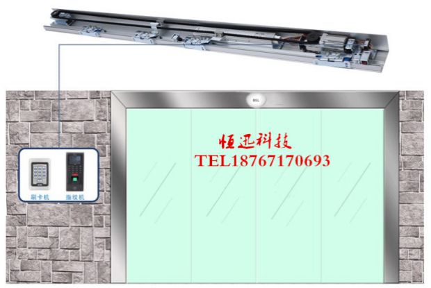 自动感应门与150型自动门机组 整套电动玻璃平移门电机控制器及门控系统解析